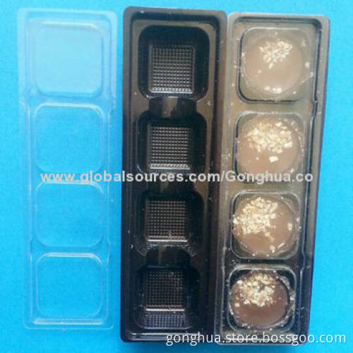Chocolate Plastic Packaging, Transparent Lid Brown Base, Food-grade, OEM/ODM Orders AcceptedNew